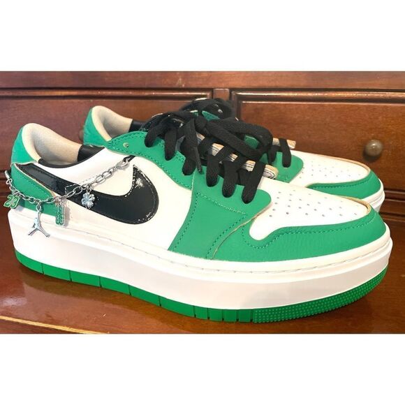 WMS 12 - Men 10.5 Nike Air Jordan 1 Elevate Low ‘Lucky Green’ DQ8394-301 NWOB M - Picture 2 of 13